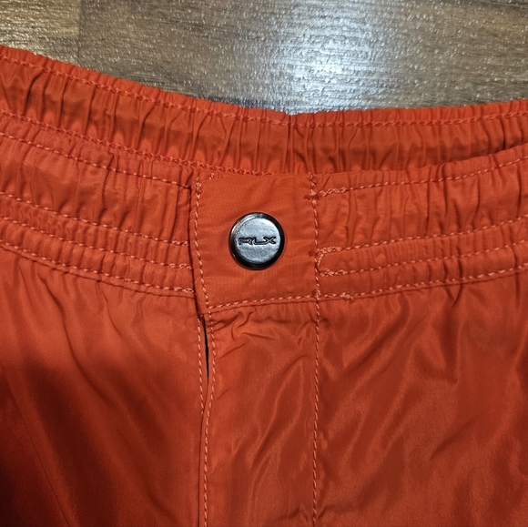 RLX Ralph Lauren Swim Trunks Men’s Large Orange Mesh Lined Board Shorts QuickDry - Picture 2 of 10
